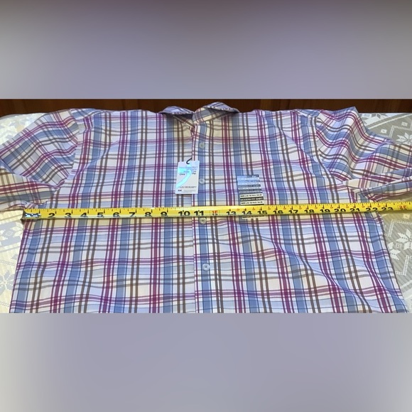 Nick Graham Shirt Men’s Large Collar Button Down Purple/White/Brown/Blue - Picture 8 of 10
